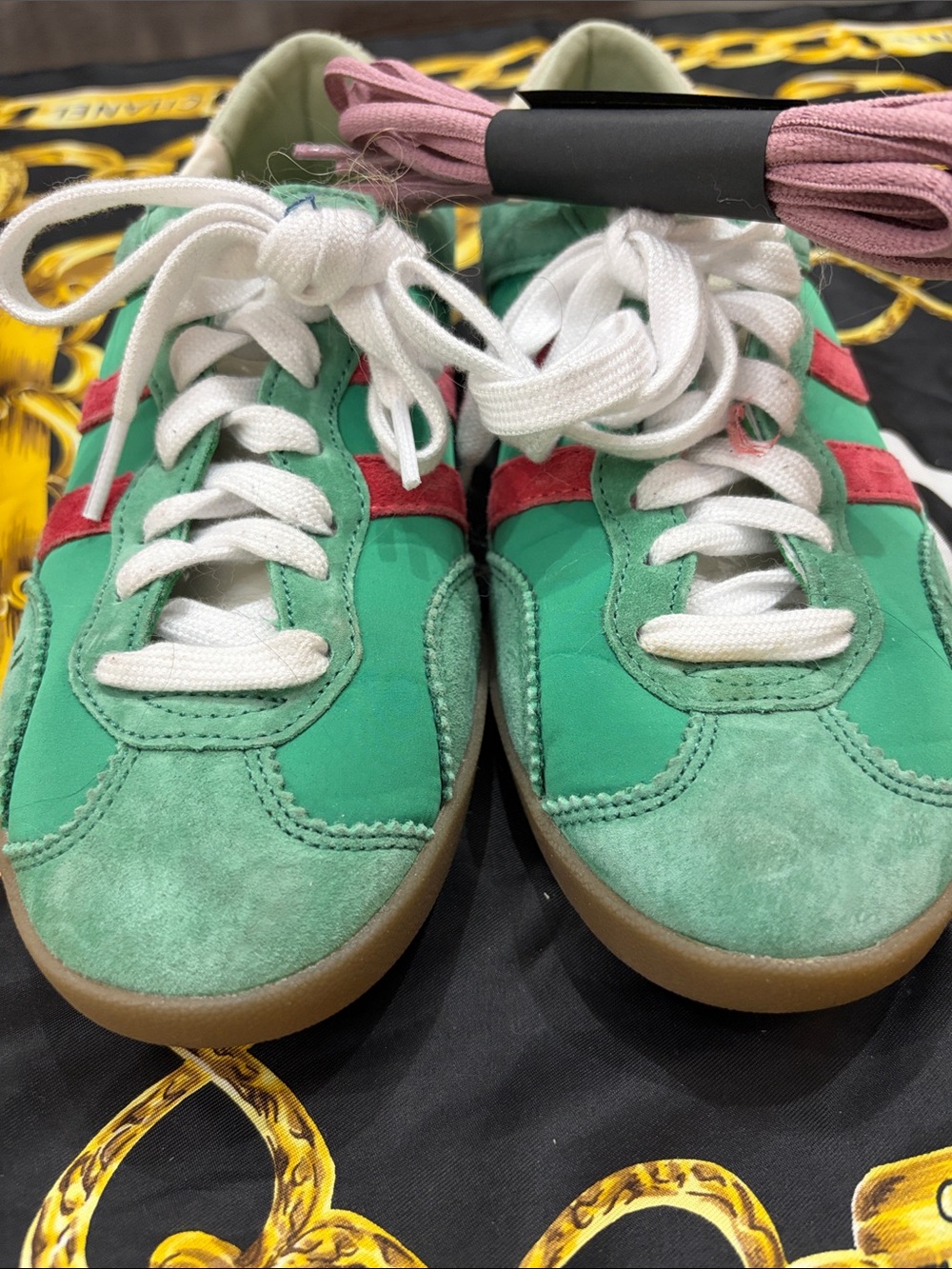 Coolway Green and Red Kids Sneakers